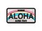 Aloha Hawaii License Plate Multi-Color Embroidered Iron-On or Hook & Loop Patch Applique